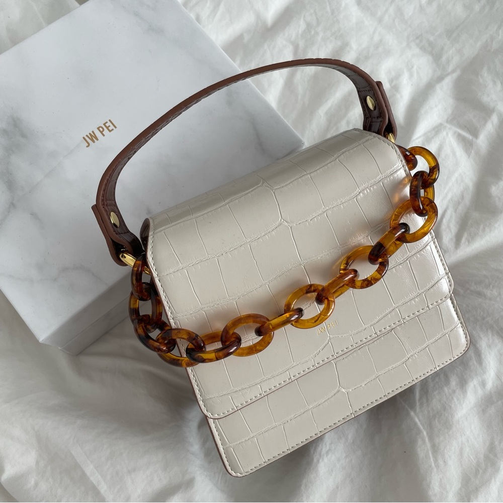 JW PEI The Fae Acrylic Chain top handle bag